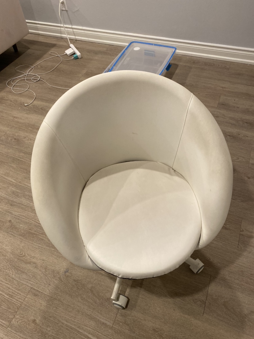 IKEA Skruvsta Ysane White Swivel Chair - photo 3