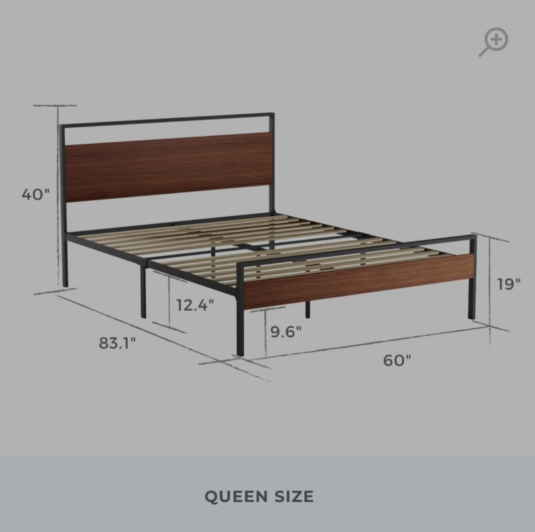 Queen size Bed Frame with room for storage - photo 4