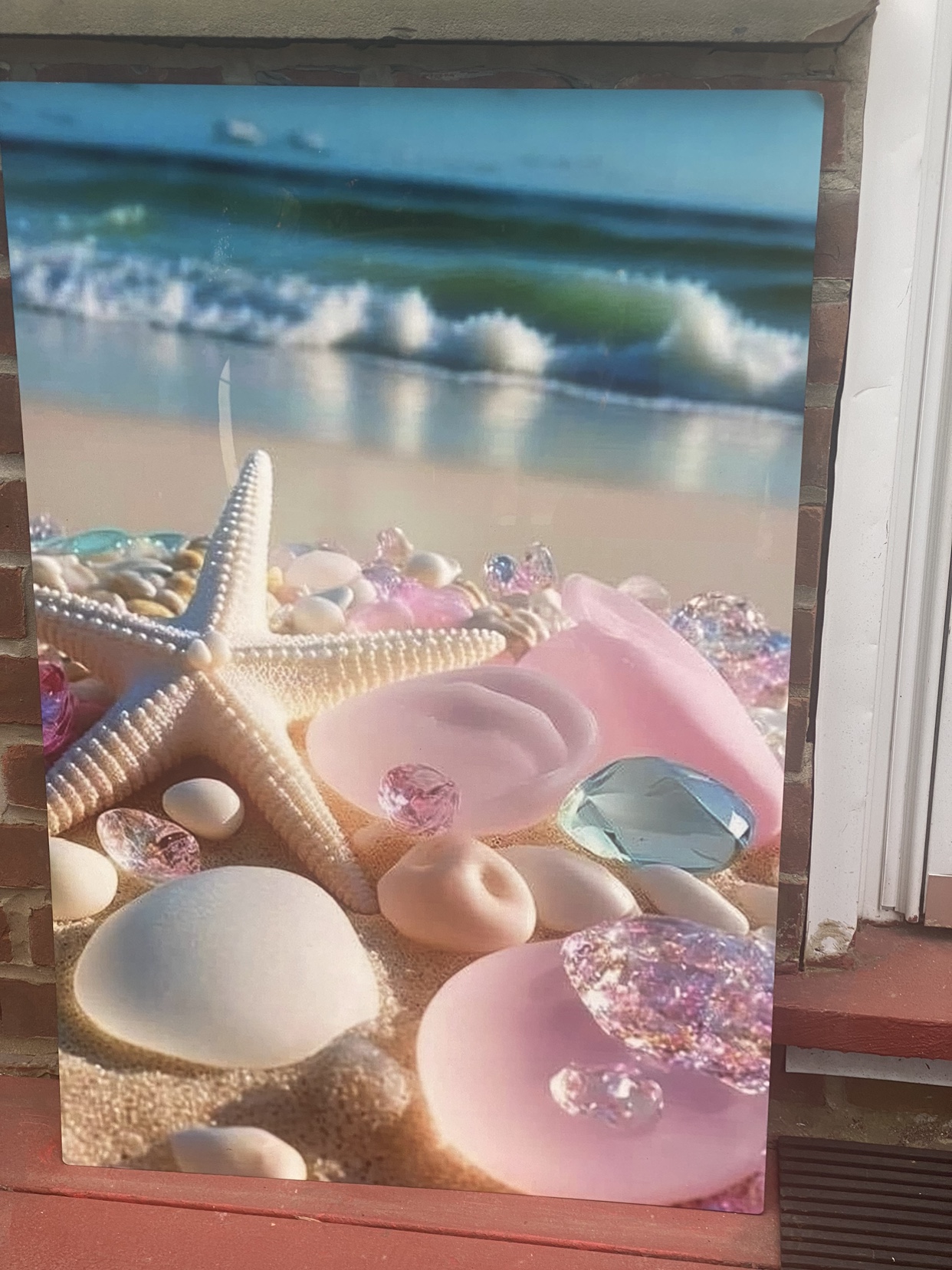 Gorgeous wall art 36” by 24” beach metal print #freecycle - photo 3