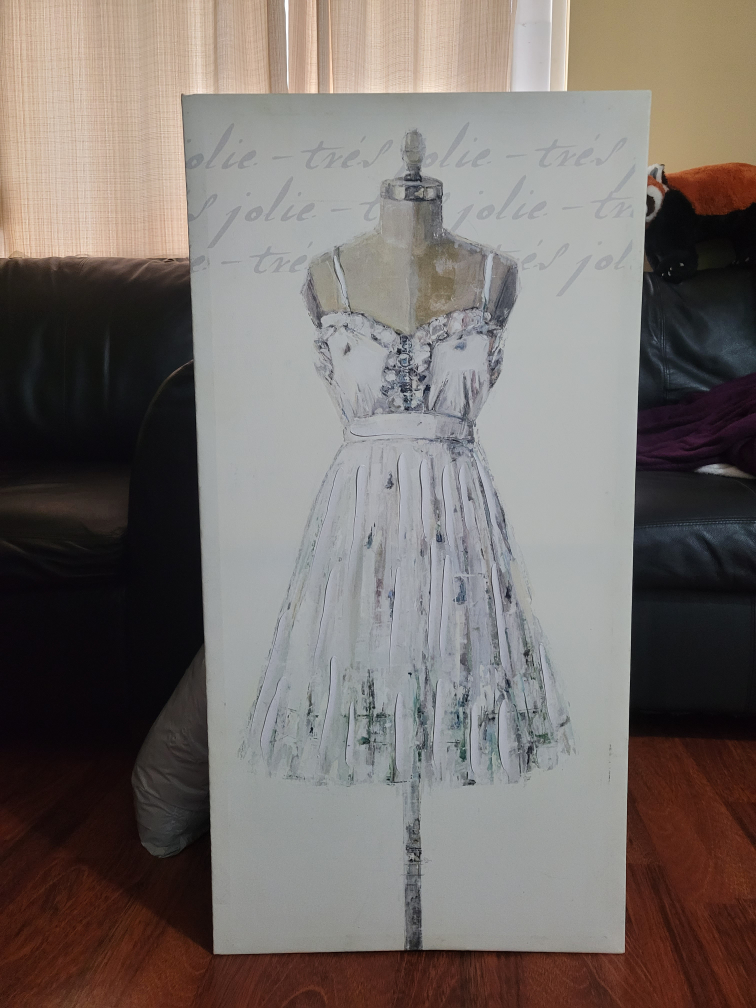 White Dress Canvas Wall Art