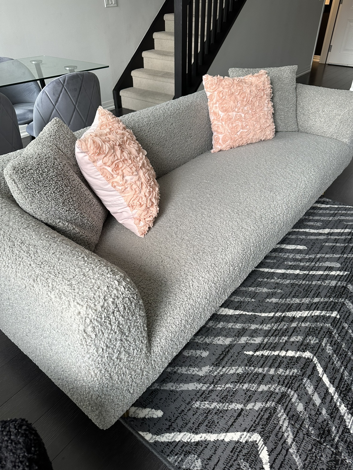 Grey Plush Structube Sofa