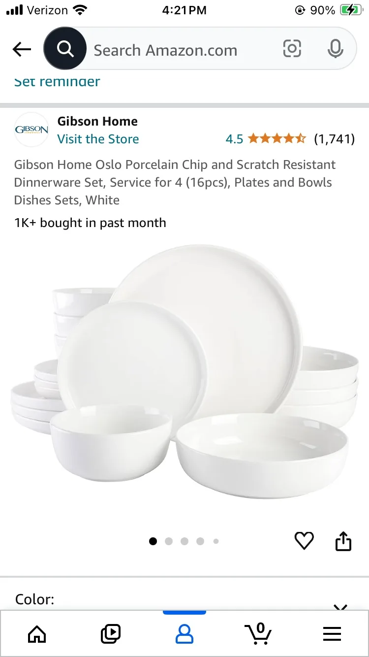 Gibson Dinnerware Set - 16+ Pieces thumbnail