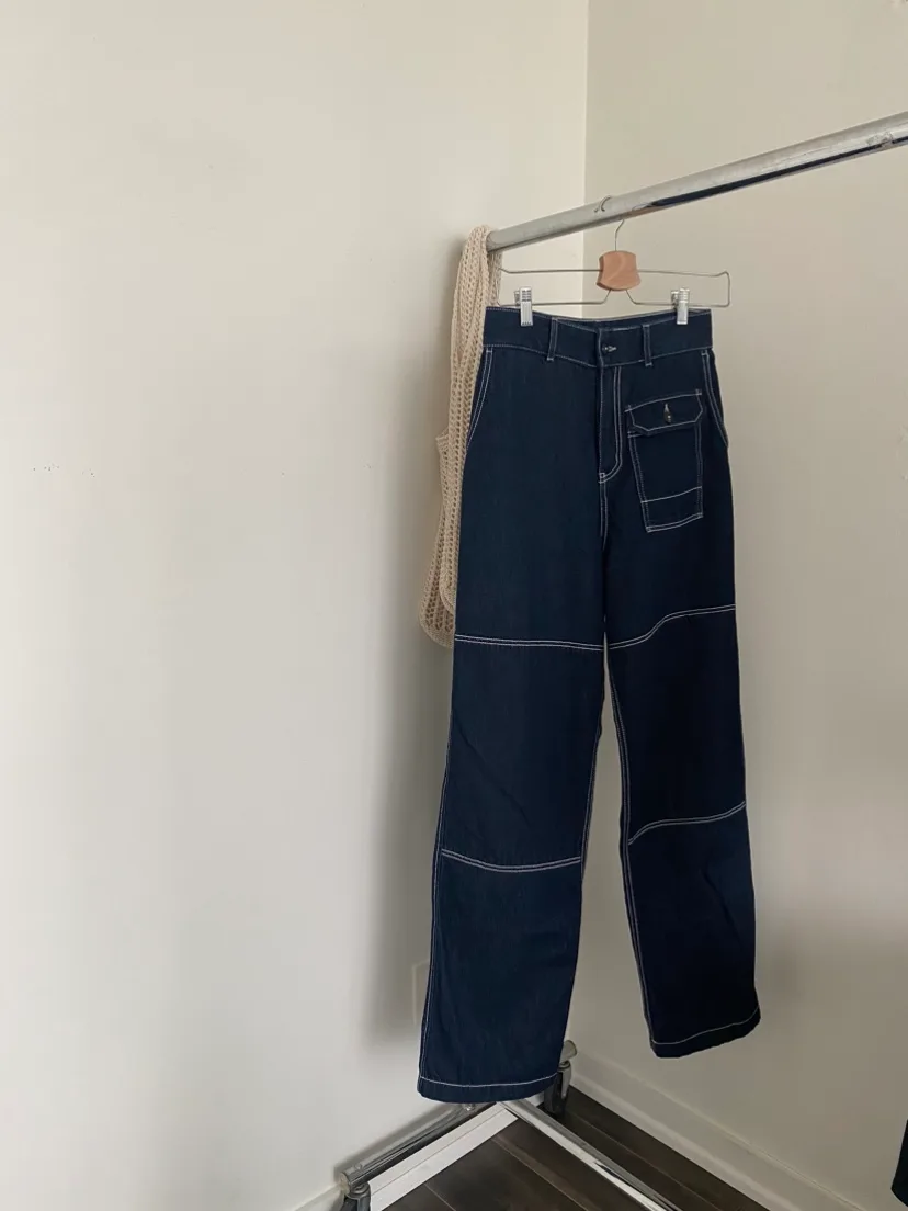 KOTN Contrast Stitch Jeans thumbnail