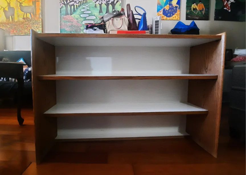 Wooden desk and Shelf image indicator(2)