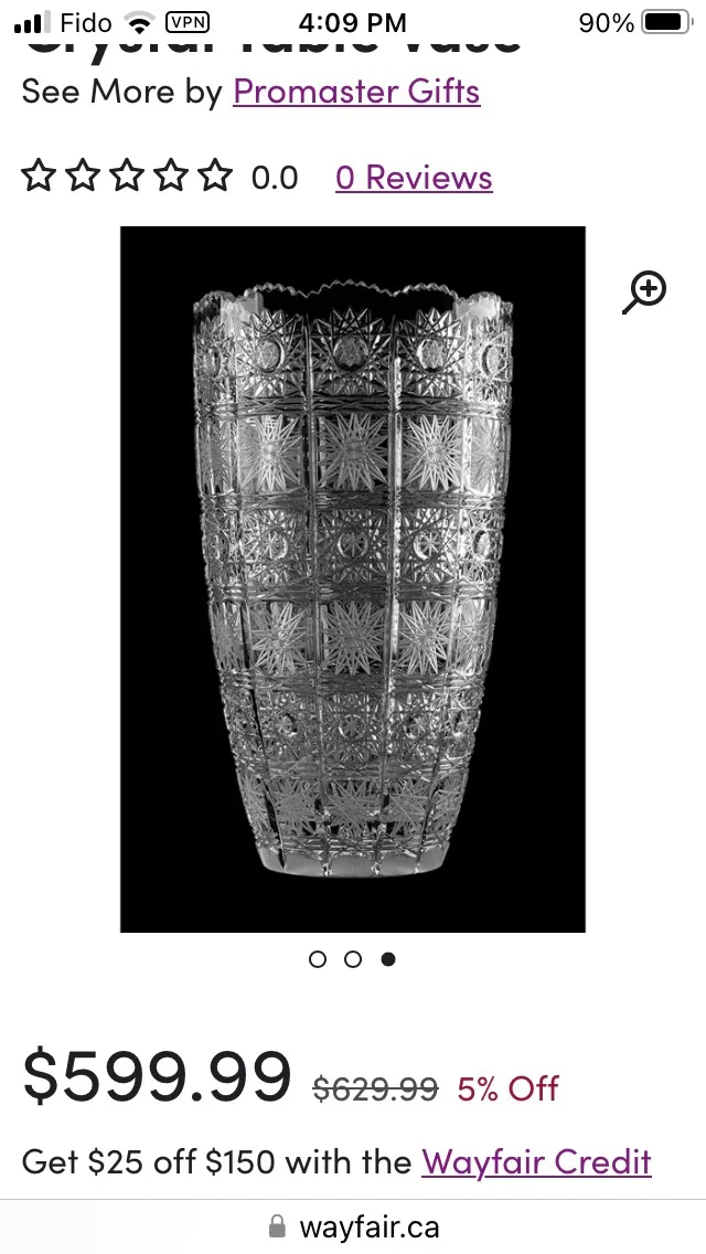 ✨Vintage Classic pinwheel Crystal Vase image indicator(3)