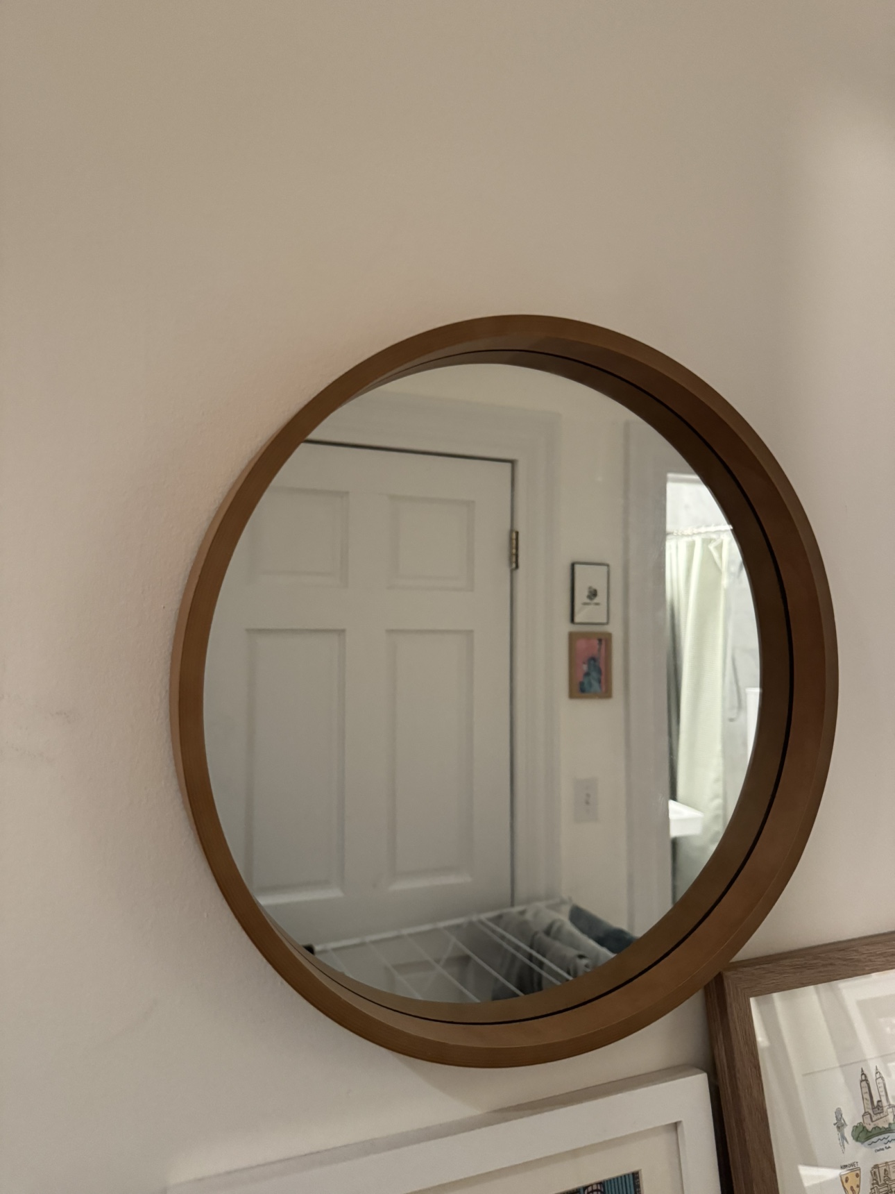 Round Wooden Mirror - photo 2