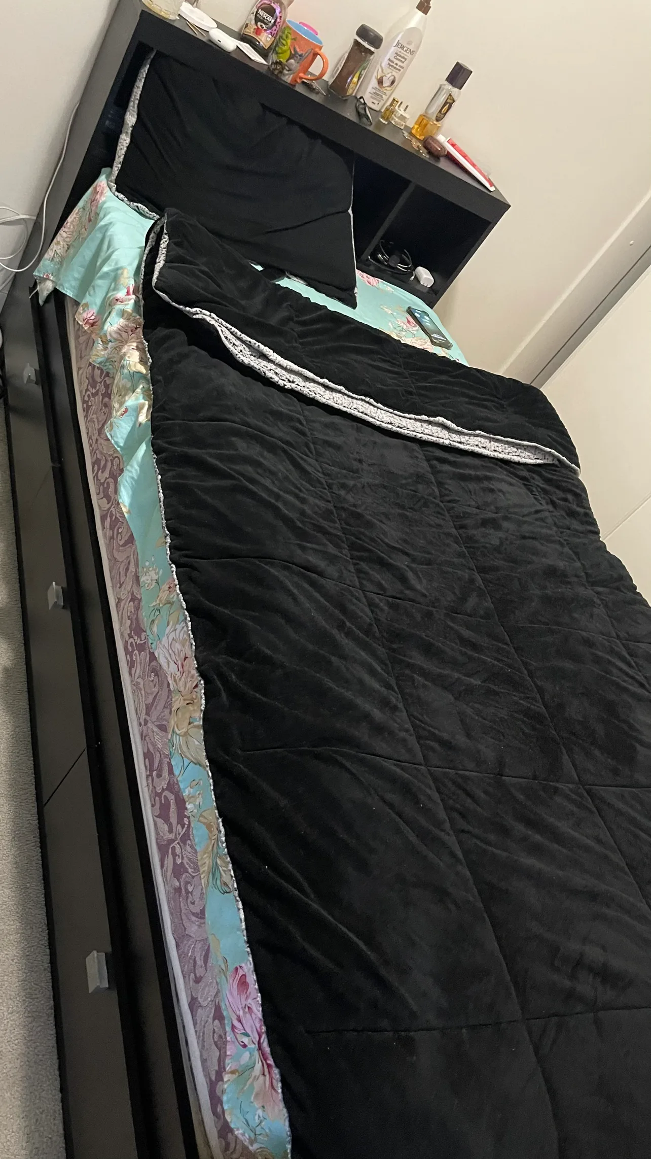 Twin bed with mattress