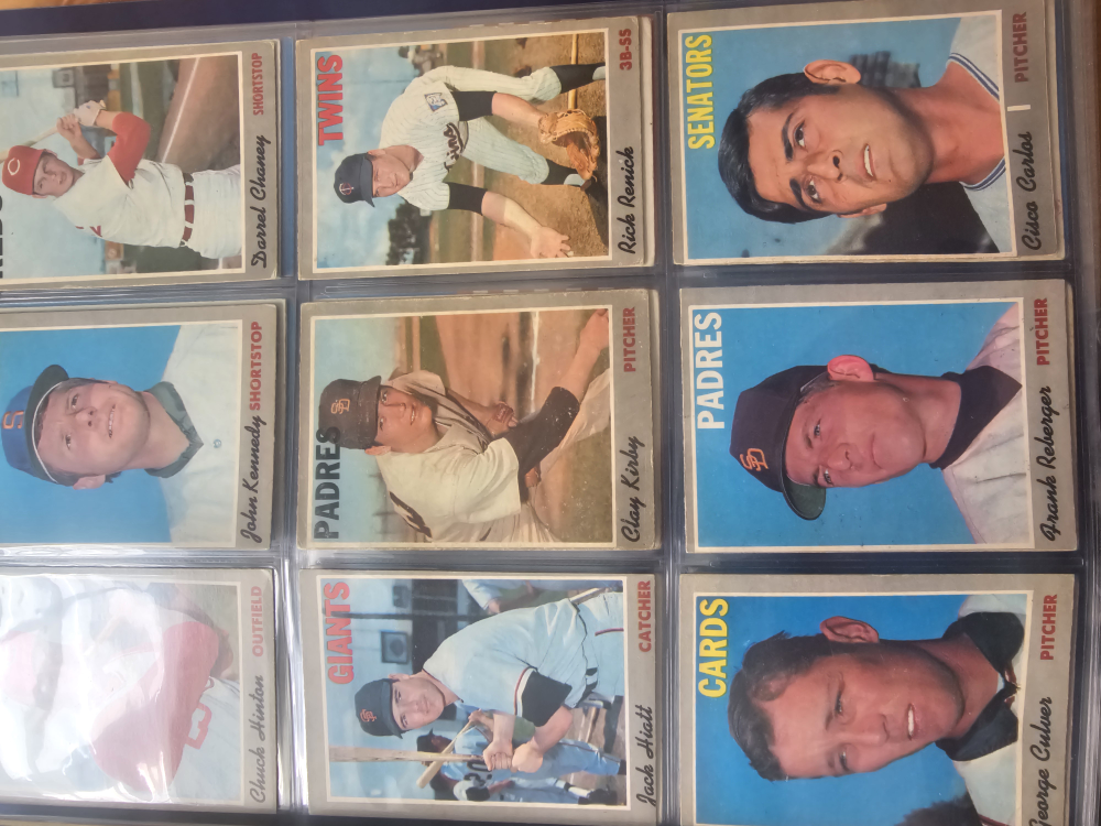 Old Hockey and Baseball Cards with some wwf