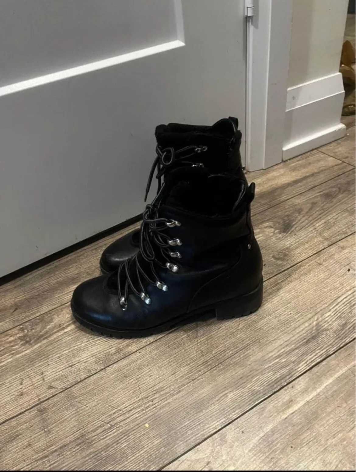 Black Lace-Up Boots image indicator(3)