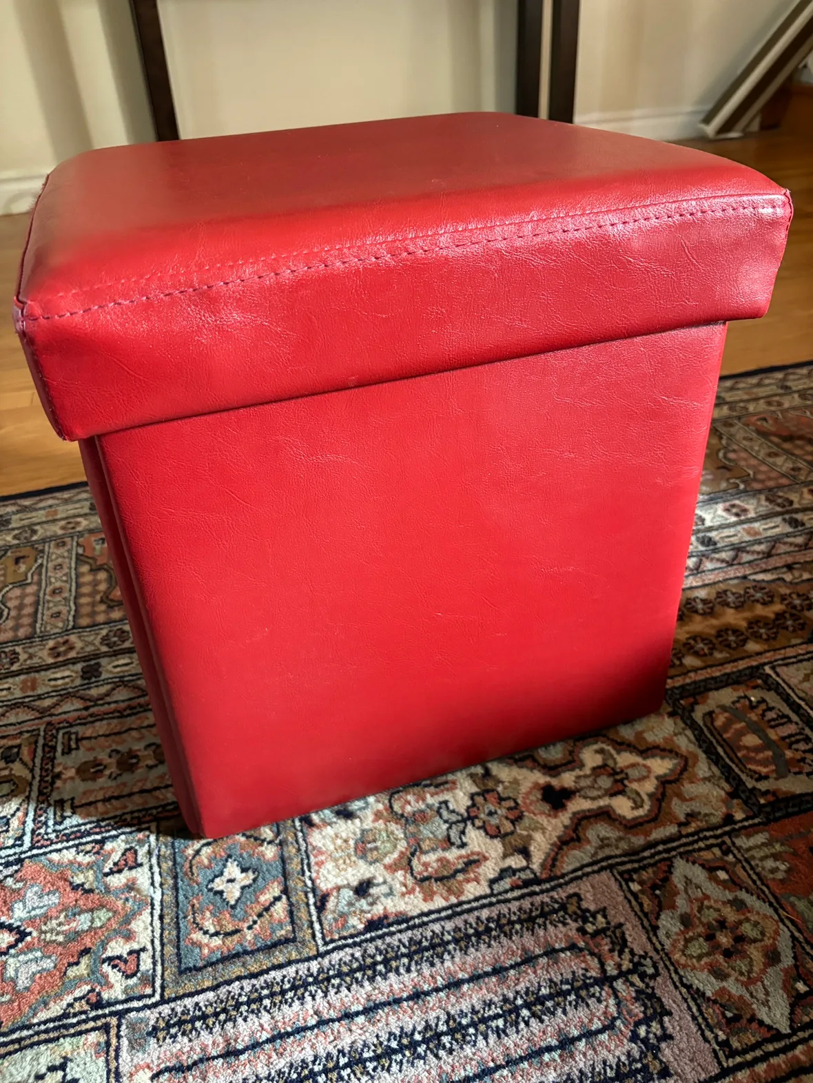 Red Storage Ottoman thumbnail