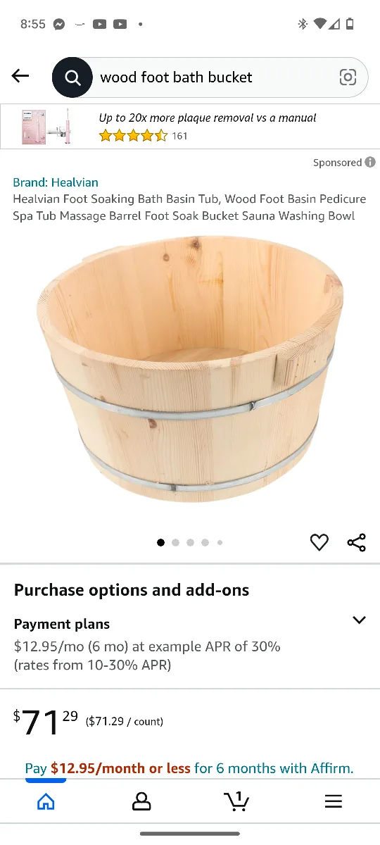 Wooden Foot Bath Bucket image indicator(4)