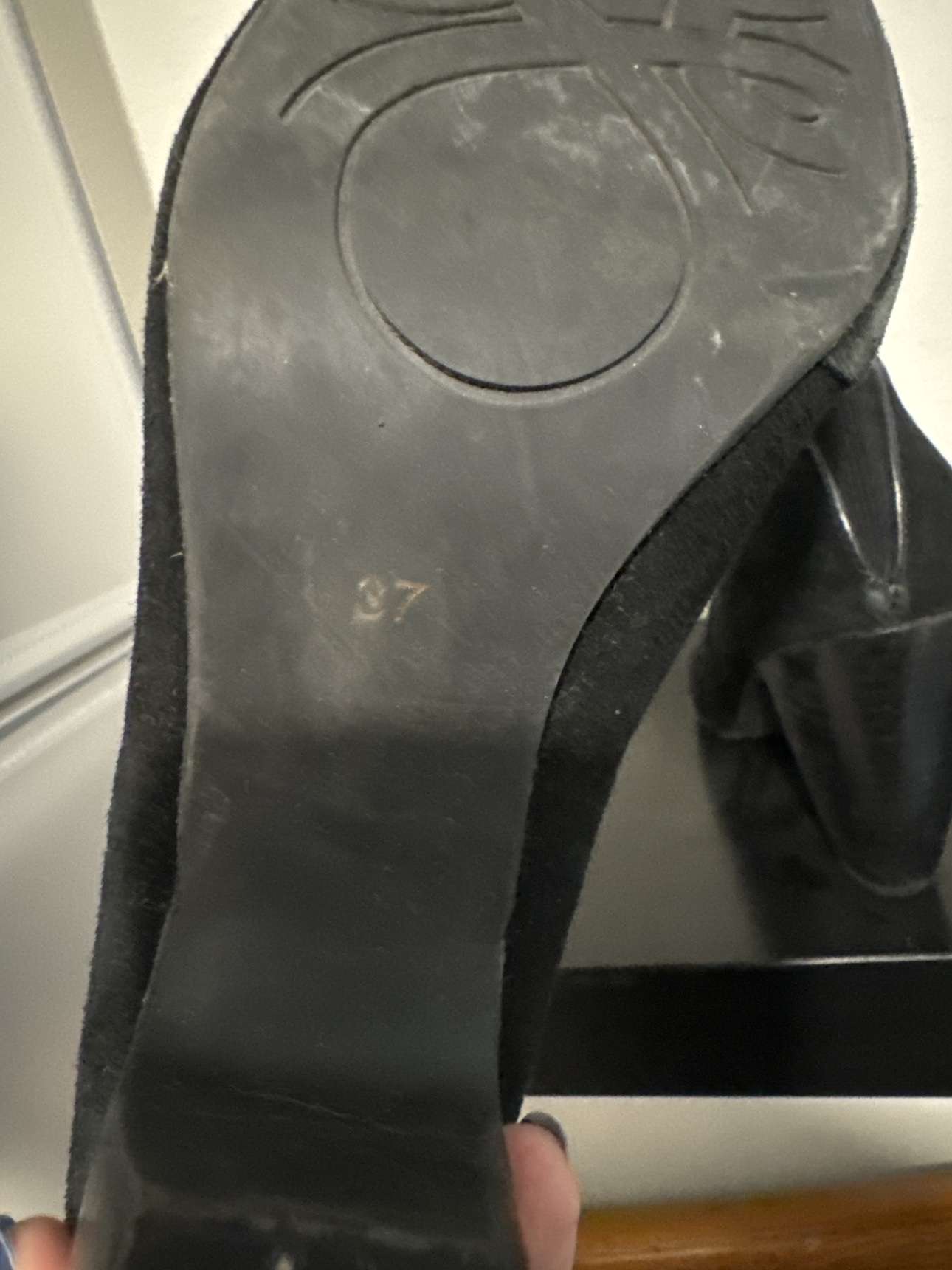 Black Suede Peep-toe Heels - photo 3