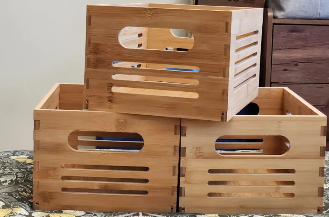 Set of 3 Wooden Storage Boxes thumbnail