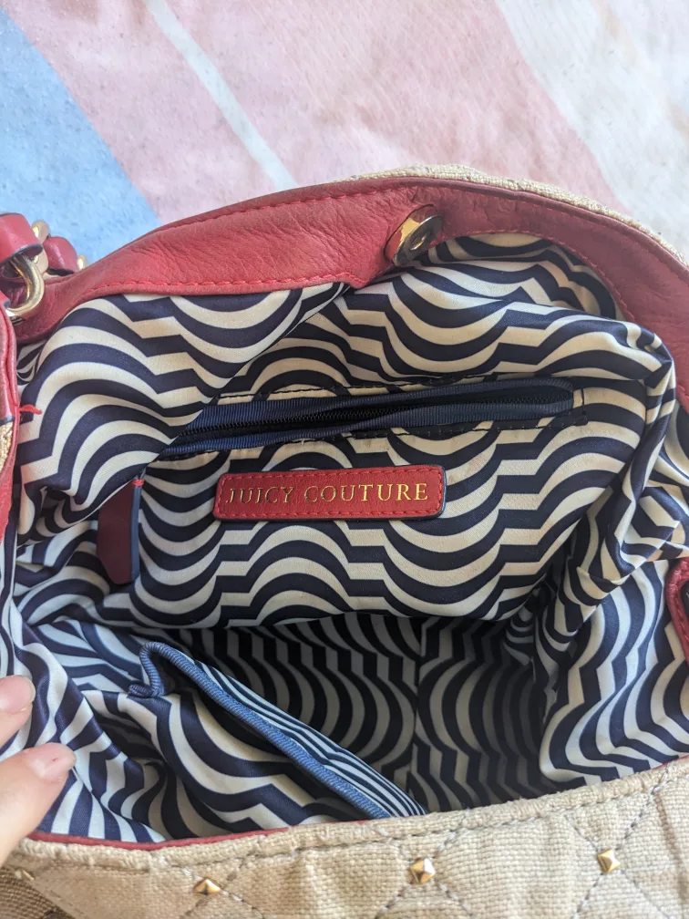 Red and Beige Quilted Juicy Couture Bag image indicator(7)