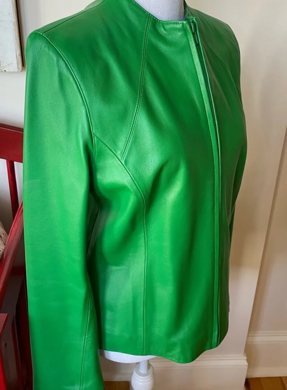 Green Leather Jacket thumbnail
