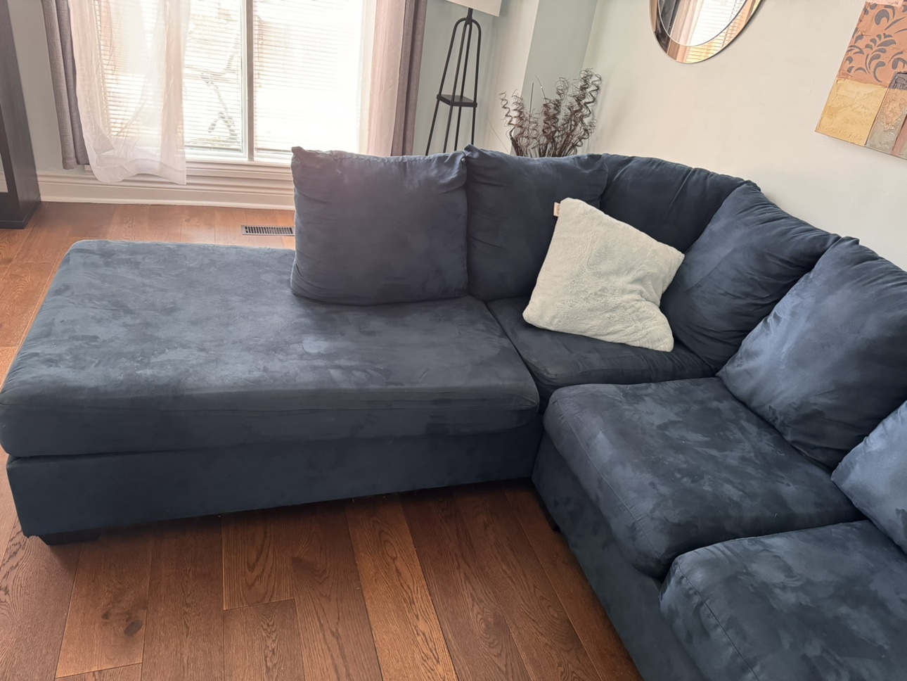 Blue Sectional Couch - photo 4