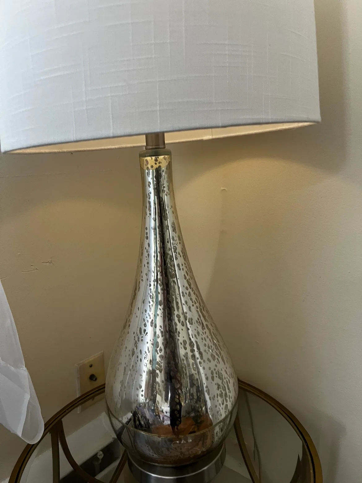 Silver mercury glass table lamp image indicator(4)