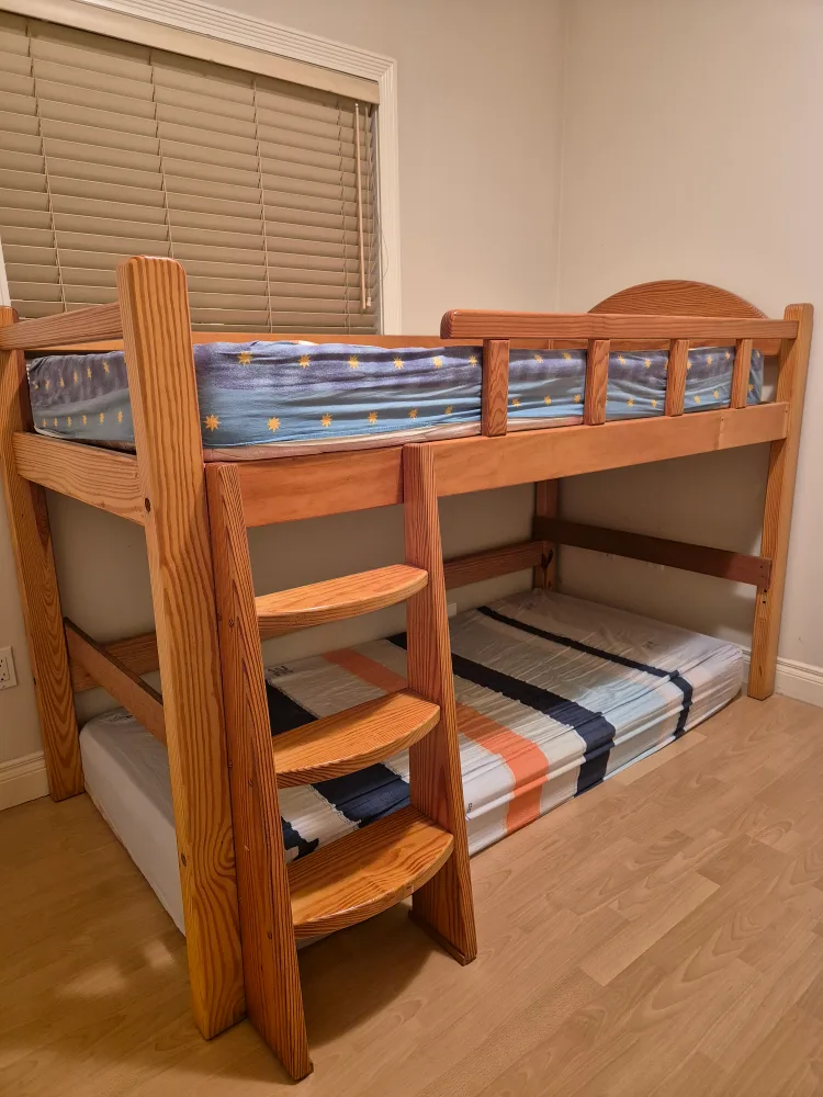 Double Decker Bed Frame with Mattresses thumbnail