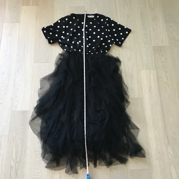 Trade/FWP: Black & White Polka Dot Tulle Dress - Small - NWOT image indicator(6)