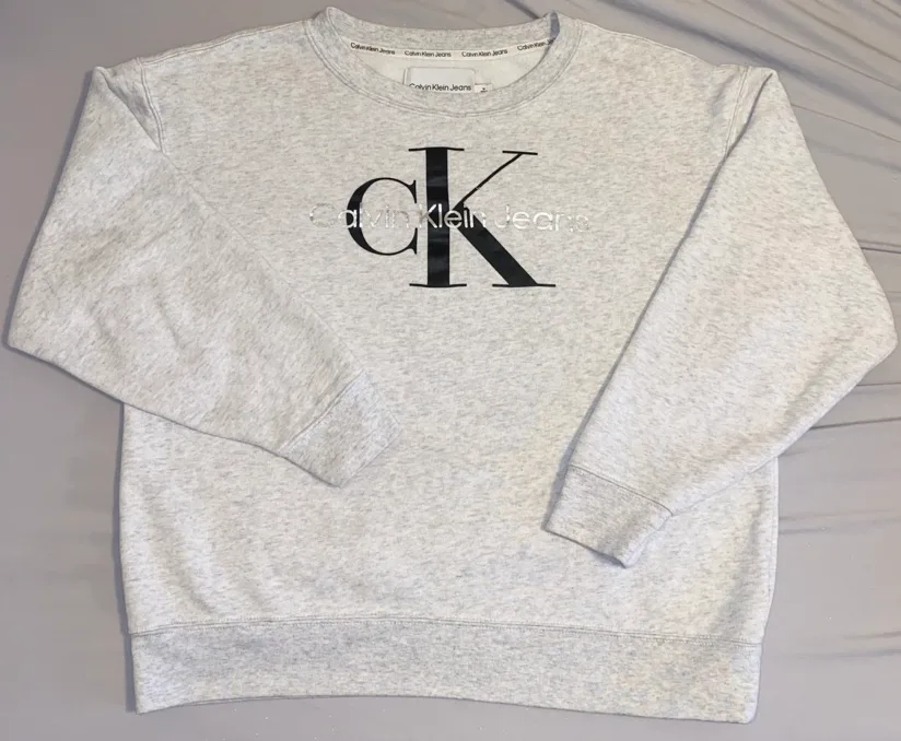 White Calvin Klein Logo Sweatshirt thumbnail