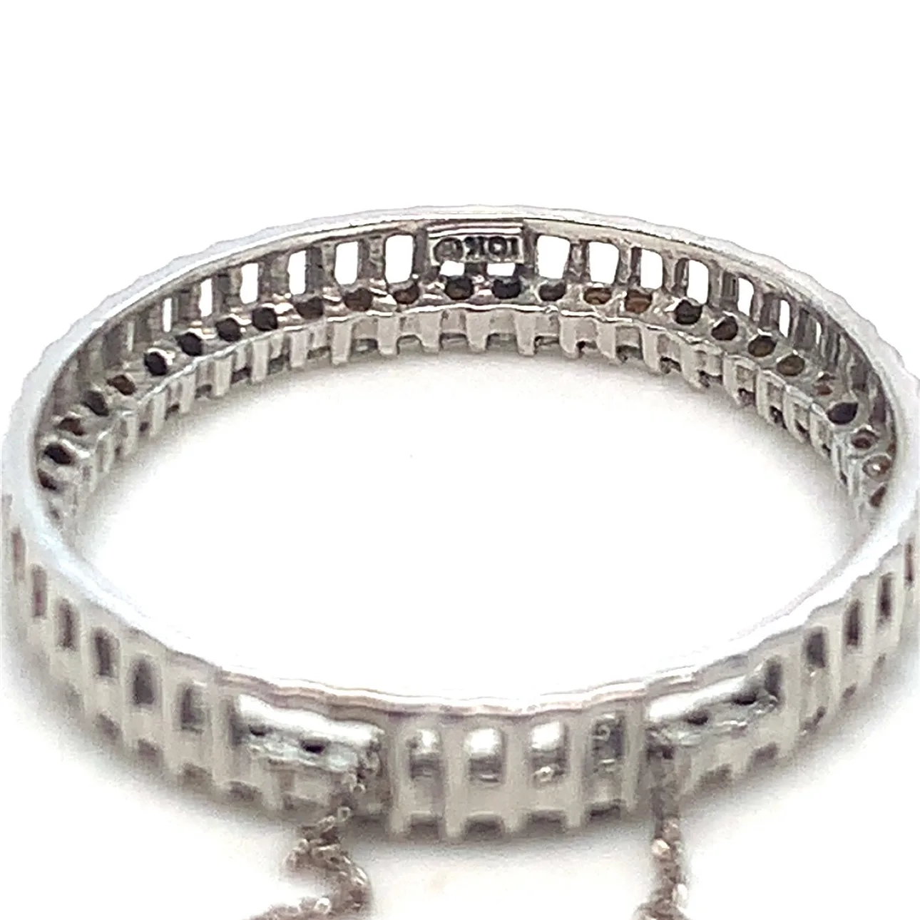 10kWG Diamond Eternity Circle Pendant Necklace 22” image indicator(5)