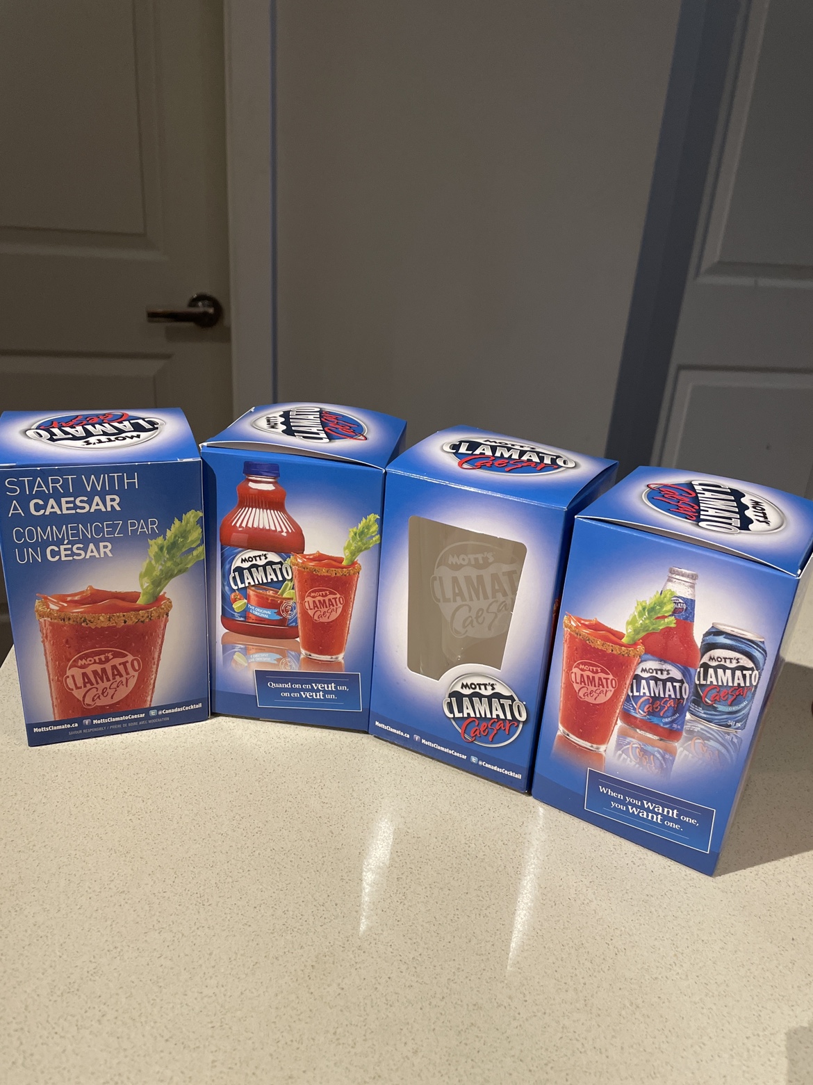 Mott's Clamato Caesar Glass