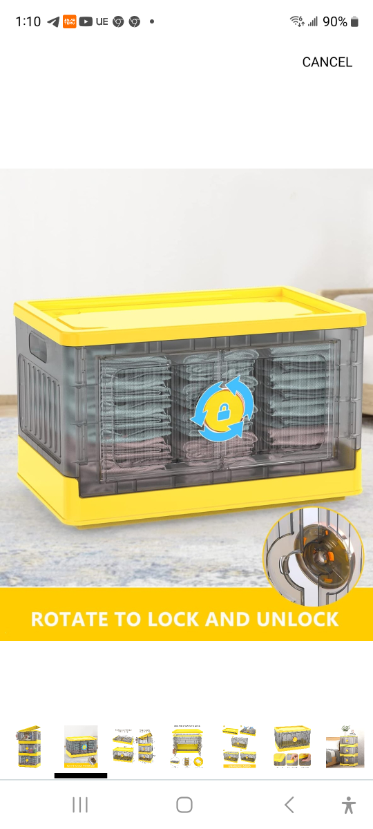 Brand new plastic foldable storage container. 8.4 gal. - photo 3