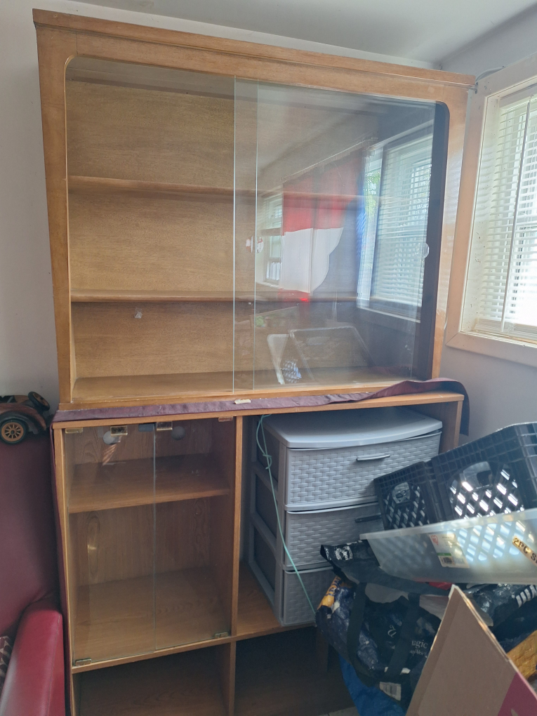 Wood Display Cabinet Hutch and TV stand