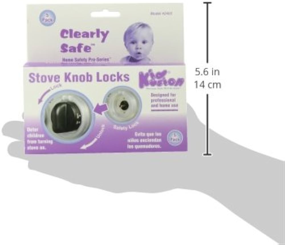 Clearly Safe Stove Knob Locks - childproof