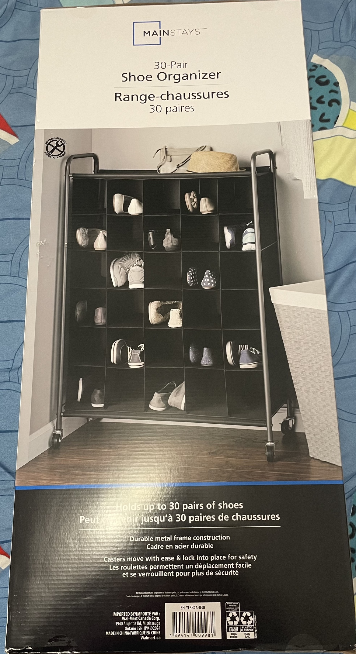 Mainstays 30-Pair Shoe Organizer