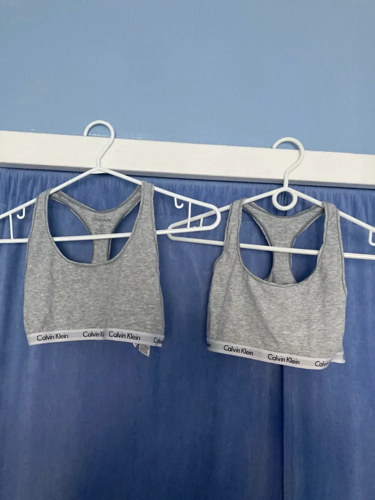 2 Calvin Klein cotton sports bras/bralettes (M) thumbnail