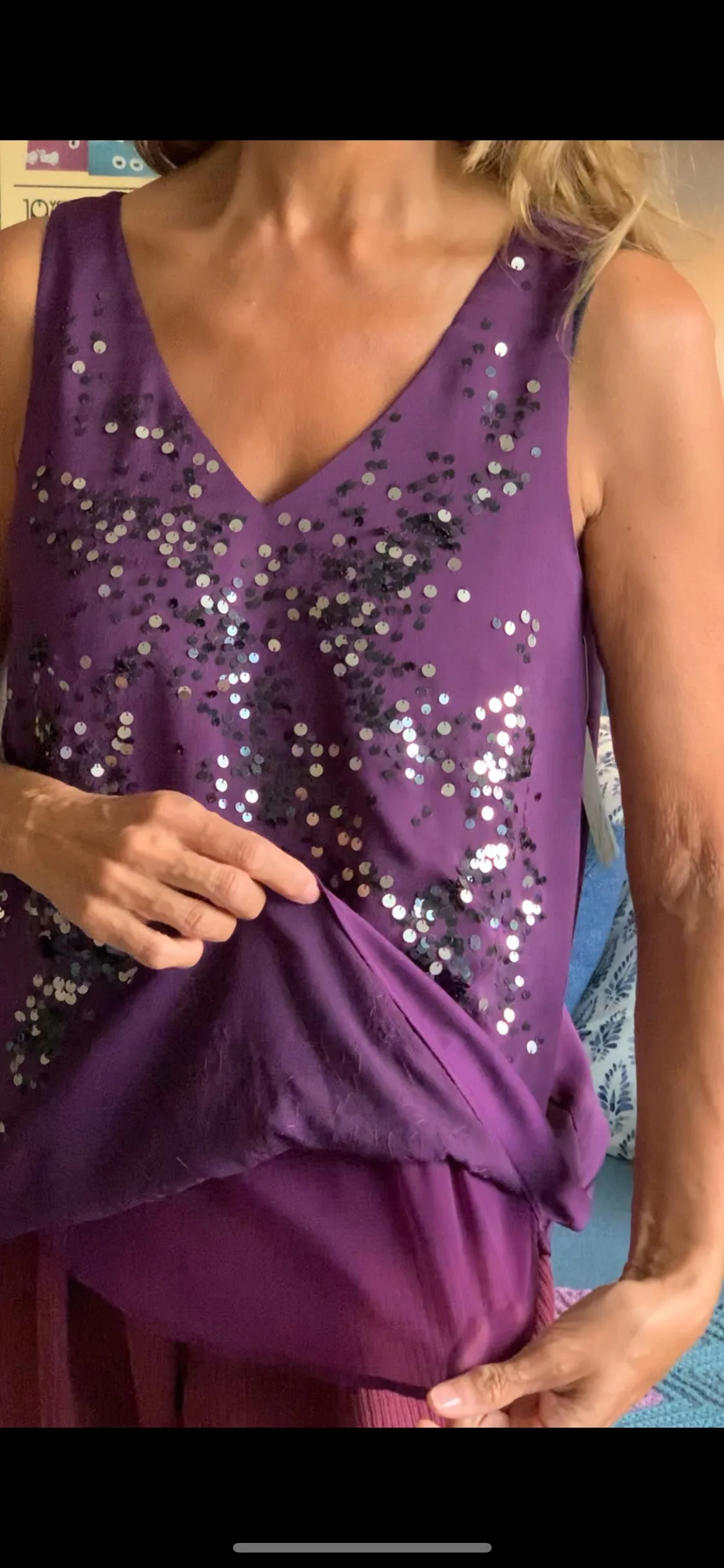 Purple Sequin Tank Top image indicator(5)