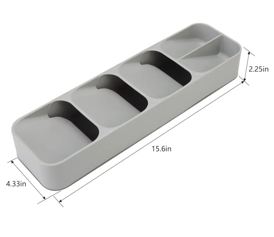 NEW Grey Kitchen Drawer Organizer image indicator(5)