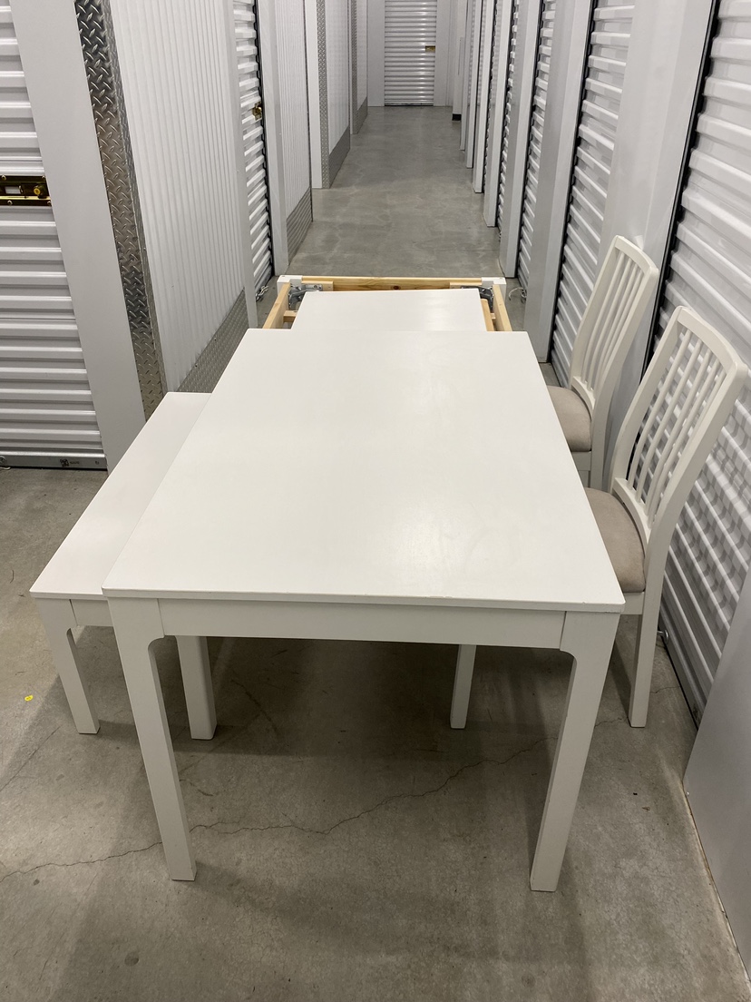 Can deliver—Ikea Ekedalen extendable table, 2 chairs and a bench - photo 4