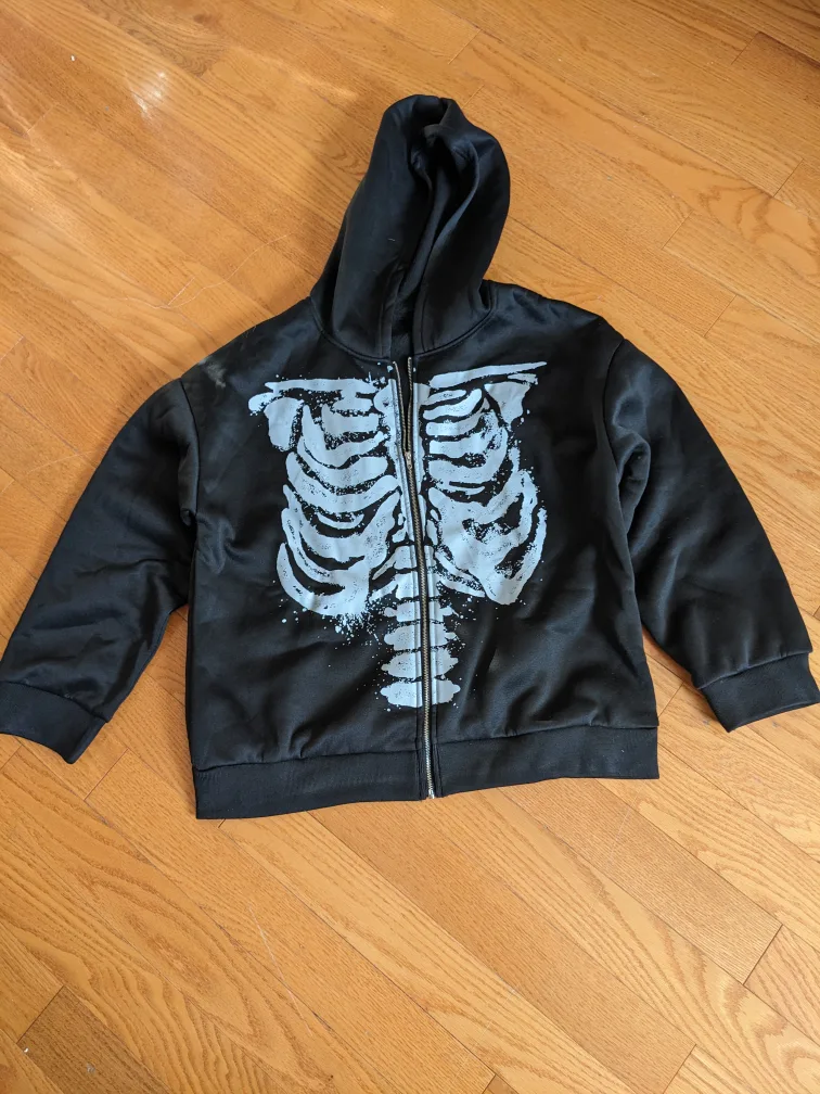 Black Skeleton Hoodie 🧡 thumbnail