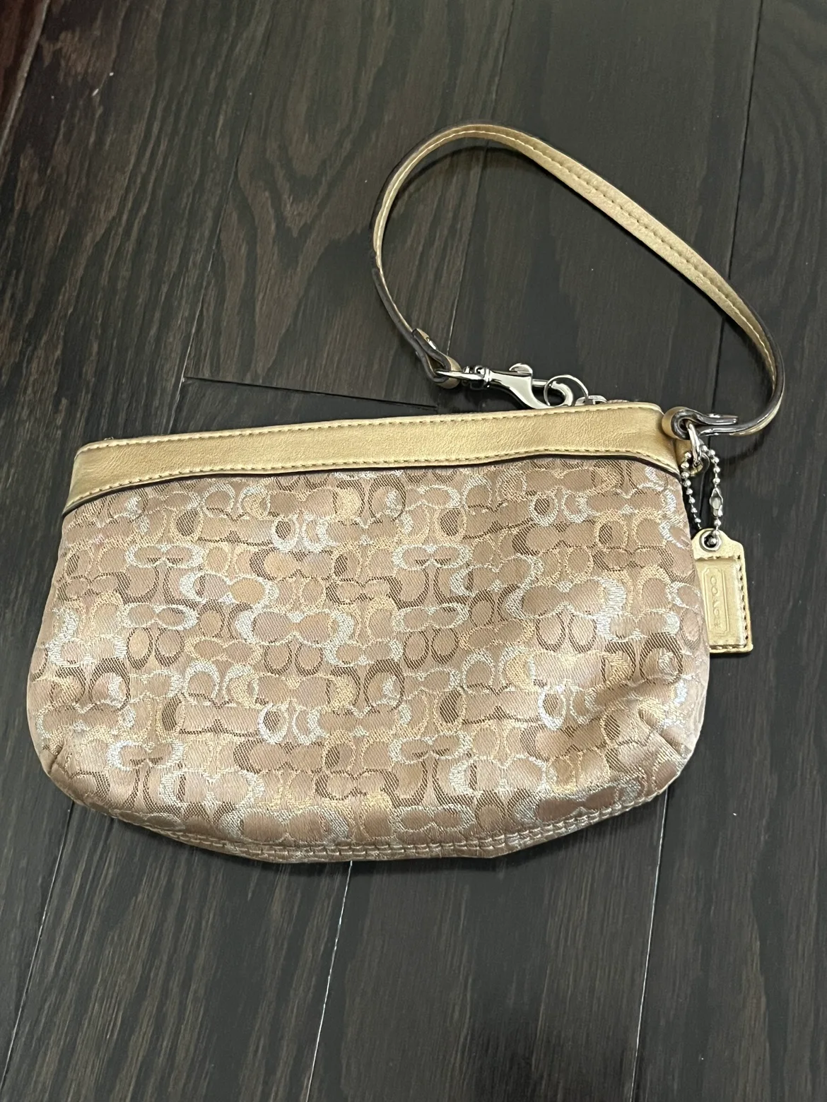 Coach monogram gold wristlet image indicator(2)