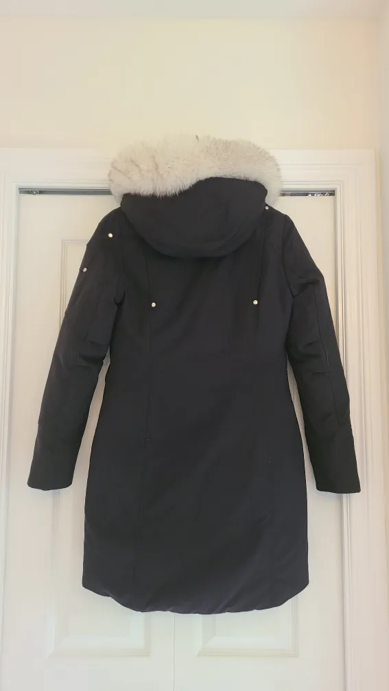 Down filled Black Parka jacket image indicator(2)