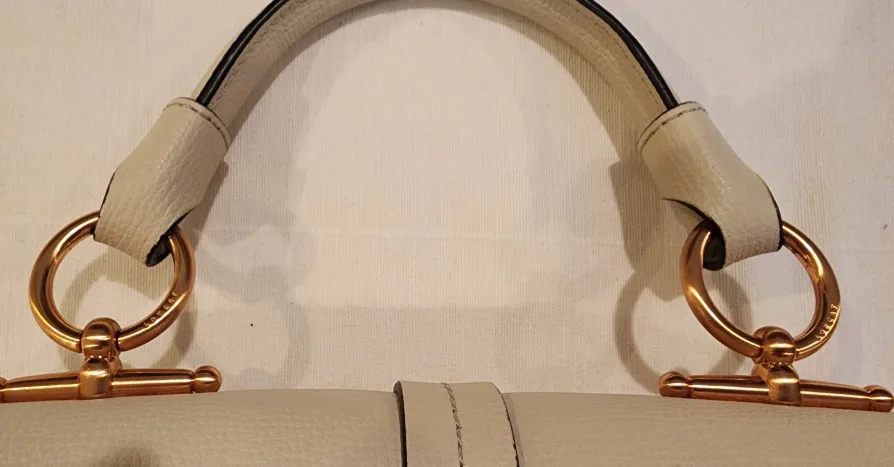 Lovecat Creamy Beige Leather Handbag image indicator(2)