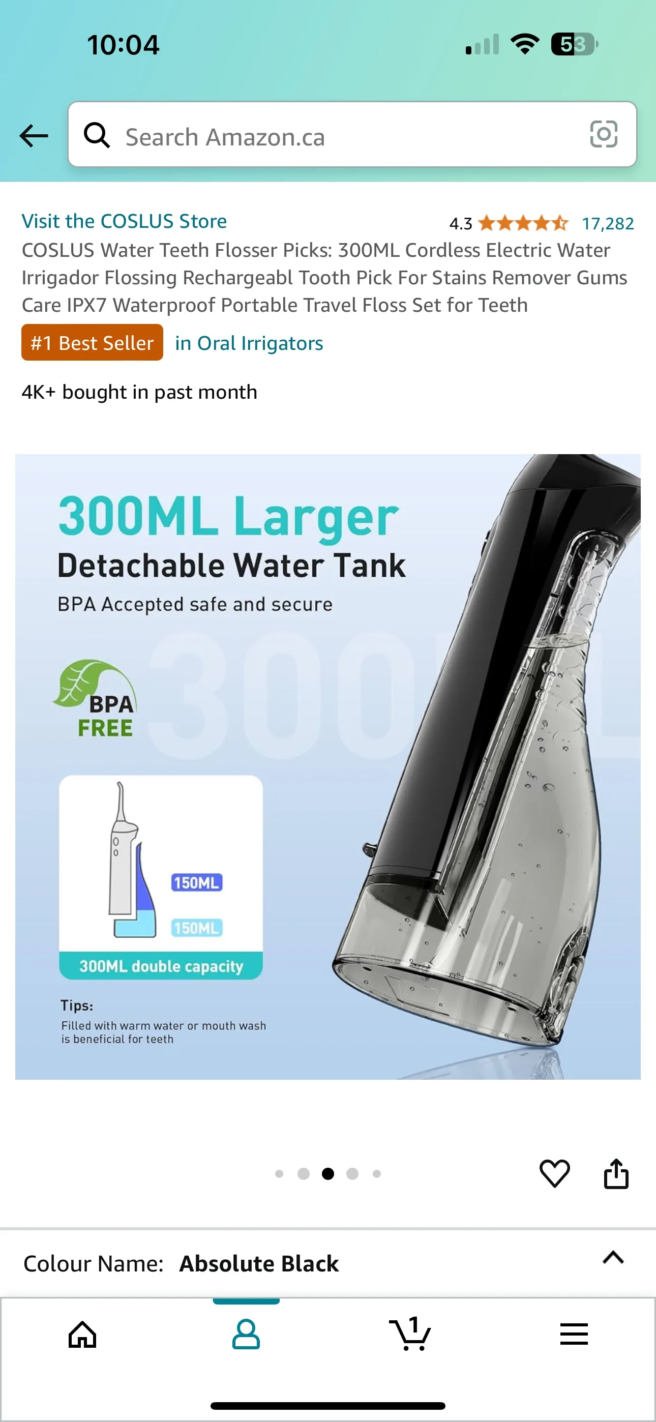 COSLUS Oral Irrigator - Used only once image indicator(5)