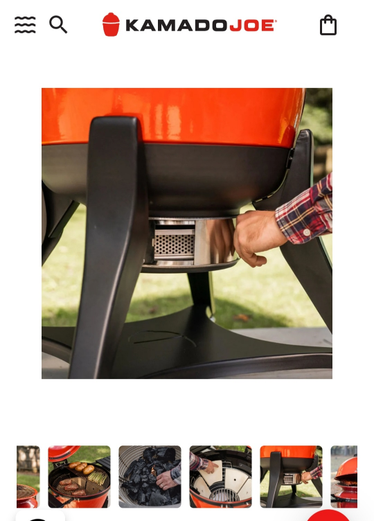 Kamado kettle Joe  charcoal bbq grill (red). - photo 5