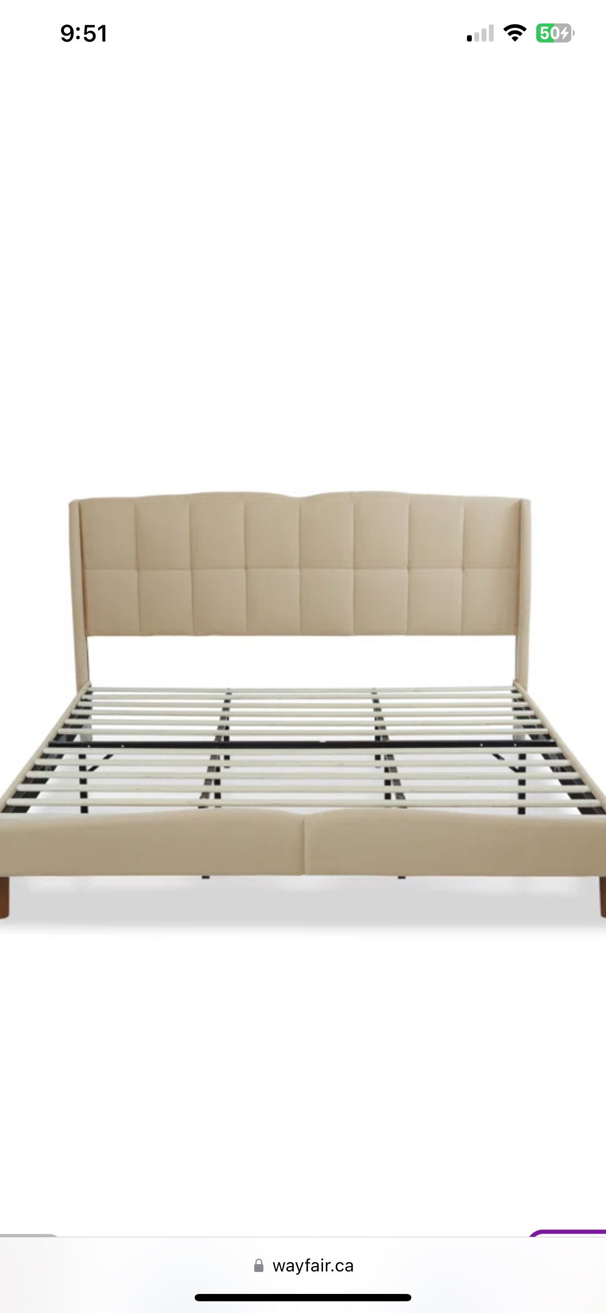 New King Upholstered Bed Frame