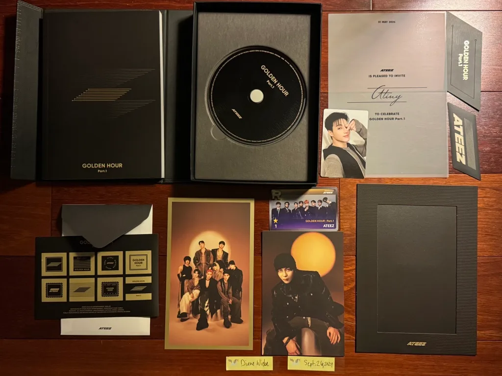 ATEEZ Golden Hour: Part 1 Album Wooyoung PC, Jongho postcard thumbnail