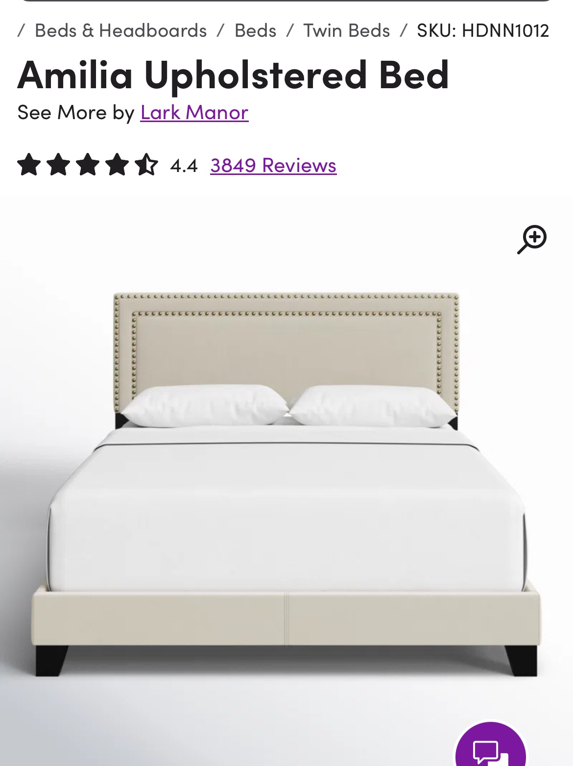 Queen Upholstered Bed Frame