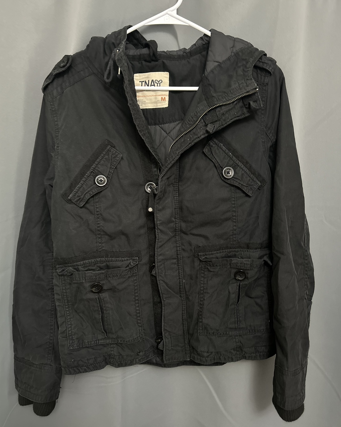 TNA Black Hooded Jacket