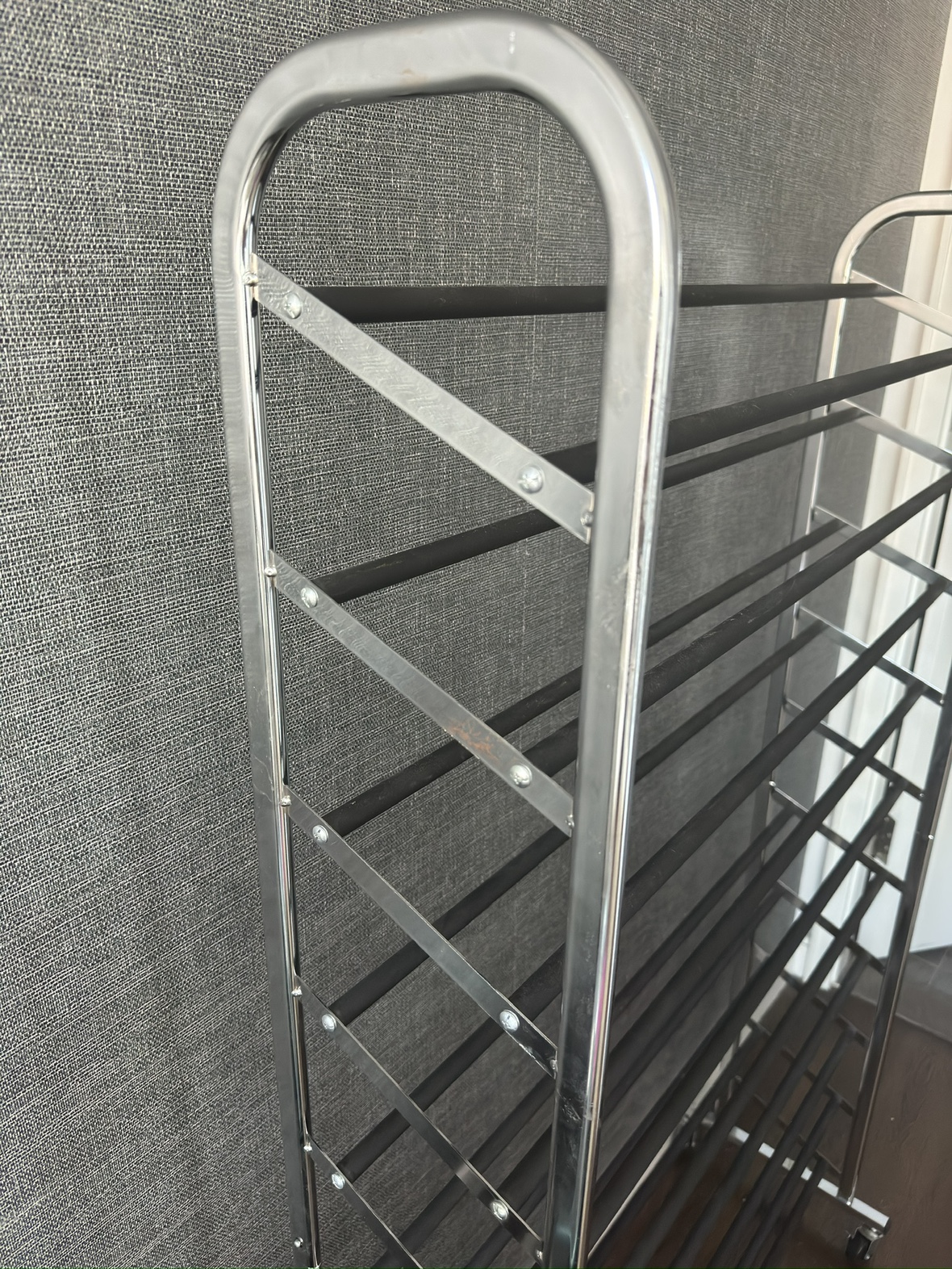 Silver and Black Shoe Rack - photo 2