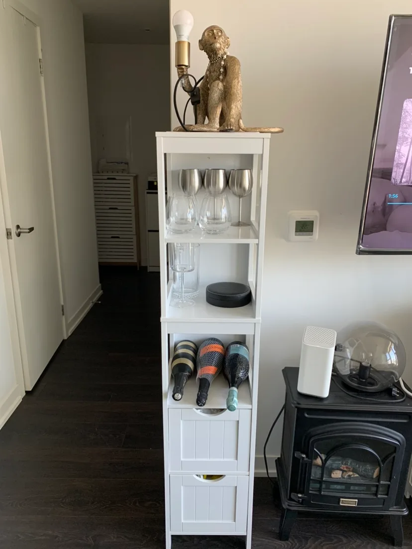White shelf with drawers thumbnail