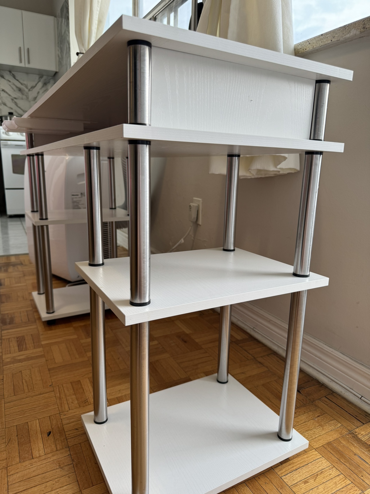 White Computer Desk with Drawers - photo 4