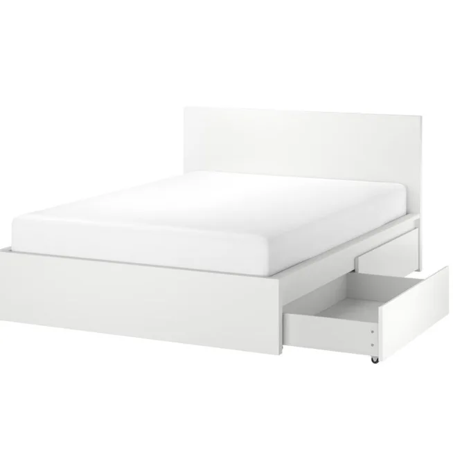 White Bed Frame with Storage Drawers thumbnail