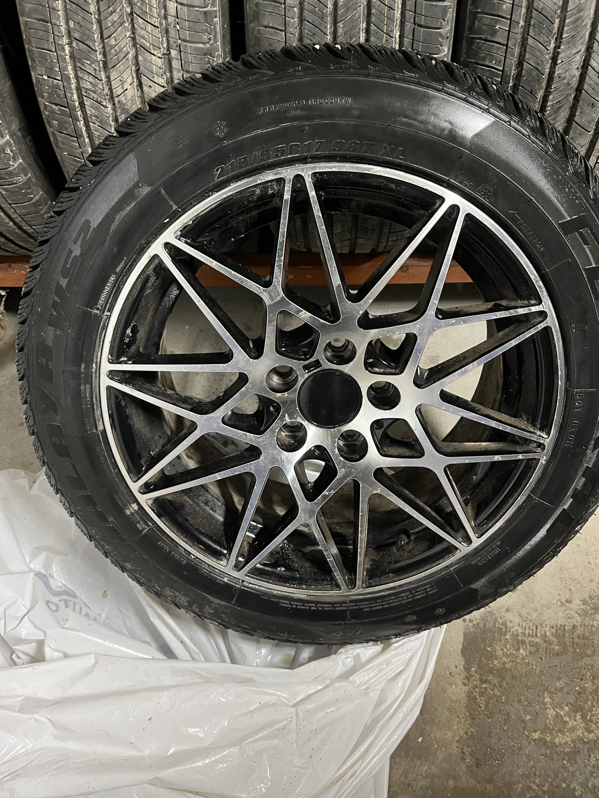215/55R17  98T  Winter Tires with Rims