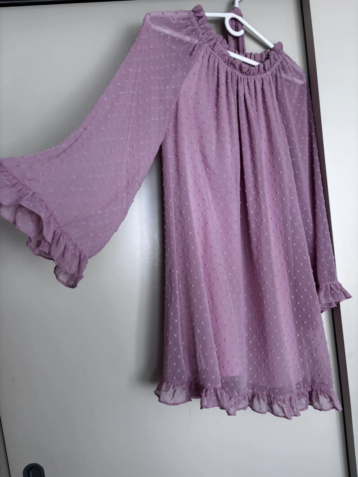 Purple Swiss Dot Dress image indicator(3)